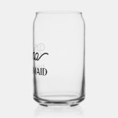 Minimalistisch bruidsmeisje of bruidsmeisje blikvorm glas (Links)