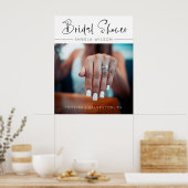 Minimalistisch bruidsshower welkomstbord met foto poster (Keuken)