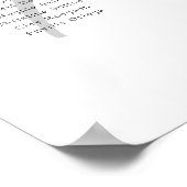 Minimalistisch bruiloft 9 Tafelplaatje Poster (Hoek)