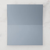 Minimalistisch bruiloft Blauw Plaatskaartje (Binnenkant ongevouwen)