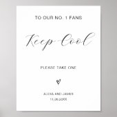 Minimalistisch bruiloft fan programma onze nummer  poster (Voorkant)