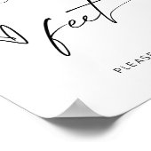 Minimalistisch bruiloft flip flop teken poster (Hoek)