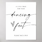 Minimalistisch bruiloft flip flop teken poster (Voorkant)