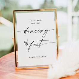Minimalistisch bruiloft flip flop teken poster