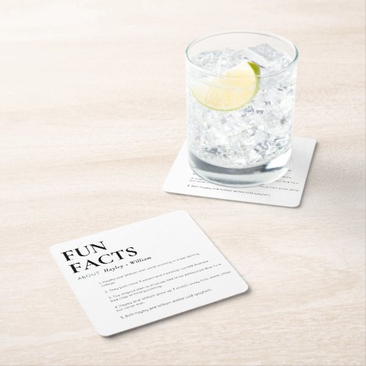 Minimalistisch bruiloft kartonnen onderzetters (Insitu)