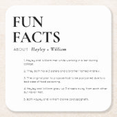 Minimalistisch bruiloft kartonnen onderzetters (Voorkant)