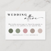 Minimalistisch bruiloft kleding dresscode invoegen informatiekaartje (Voorkant)