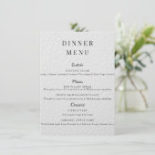 Minimalistisch Bruiloft Menu Poster Eenvoudig Brui (Staand voorkant)