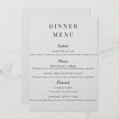 Minimalistisch Bruiloft Menu Poster Eenvoudig Brui (Voorkant / Achterkant)