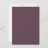 Minimalistisch bruiloft RSVP Menu Paars White (Achterkant)