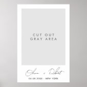 Minimalistisch bruiloft selfie Lijst Poster (Voorkant)