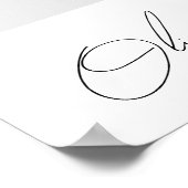 Minimalistisch bruiloft selfie Lijst Poster (Hoek)