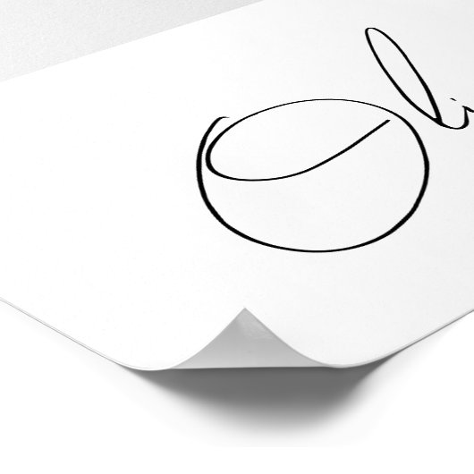 Minimalistisch bruiloft selfie Lijst Poster (Hoek)