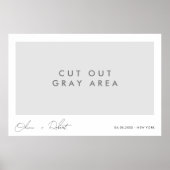 Minimalistisch bruiloft selfie Lijst Poster (Voorkant)