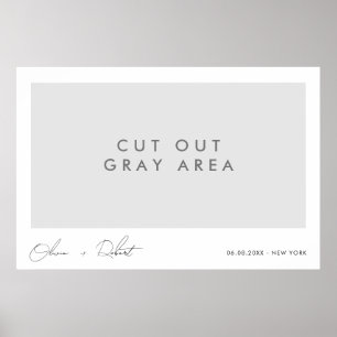 Minimalistisch bruiloft selfie Lijst Poster