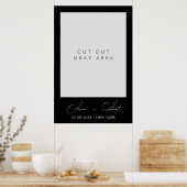 Minimalistisch bruiloft selfie Lijst Poster (Keuken)