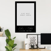 Minimalistisch bruiloft selfie Lijst Poster (Thuiskantoor)