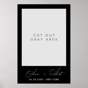 Minimalistisch bruiloft selfie Lijst Poster