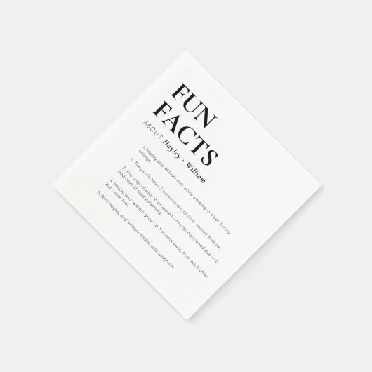 Minimalistisch bruiloft servet (Hoek)