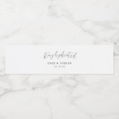 Minimalistisch bruiloft water fles label waterfles etiket (Enkel label)