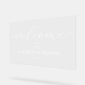 Minimalistisch bruiloft Welkom Acryl Bord (Hoek)
