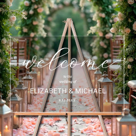 Minimalistisch bruiloft Welkom Acryl Bord