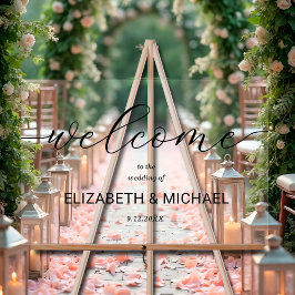 Minimalistisch bruiloft Welkom Acryl Bord