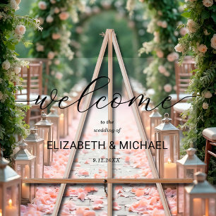 Minimalistisch bruiloft Welkom Acryl Bord