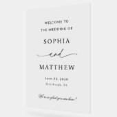 Minimalistisch bruiloft Welkom Acryl Bord (Hoek)