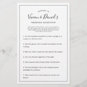 Minimalistisch bruiloft Welkom en Ice Breaker Game Flyer (Voorkant)