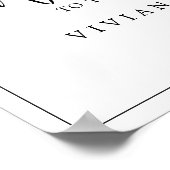 Minimalistisch bruiloft Welkom Poster (Hoek)