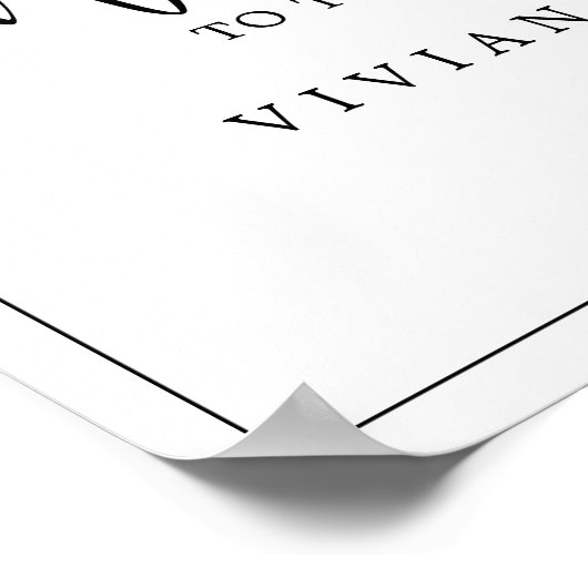 Minimalistisch bruiloft Welkom Poster (Hoek)