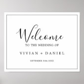 Minimalistisch bruiloft Welkom Poster (Voorkant)