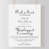 Minimalistisch bruiloft zonder stopcontact poster