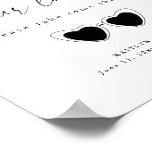 Minimalistisch bruiloft Zonnebrillen voor het teke Poster (Hoek)