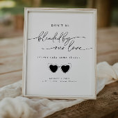 Minimalistisch bruiloft Zonnebrillen voor het teke Poster