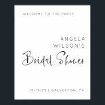 Minimalistisch bruiloftfeest welkomstbord poster<br><div class="desc">Elegant eenvoudig welkomstbord is ideaal voor een bruiloftfeest. Het bord kan worden gepersonaliseerd met de naam van de aanstaande bruid,  datum en locatie van het evenement of andere details. U kunt ook het lettertype en de achtergrondkleuren wijzigen.</div>