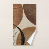 Minimalistisch bruin Abstract Bad Handdoek (Handdoek)