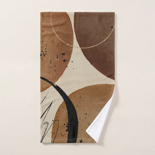 Minimalistisch bruin Abstract Bad Handdoek (Handdoek)