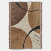 Minimalistisch bruin Abstract Deken (Voorkant Verticaal)