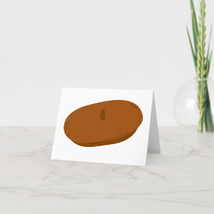 Minimalistisch bruin baret Frans Pet Bedankkaart