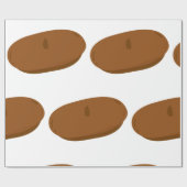 Minimalistisch bruin baret Frans Pet Cadeaupapier (Vlak)