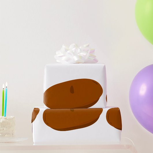 Minimalistisch bruin baret Frans Pet Cadeaupapier