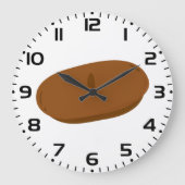 Minimalistisch bruin baret Frans Pet Grote Klok (Voorkant)