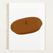 Minimalistisch bruin baret Frans Pet Planner (Voorkant)