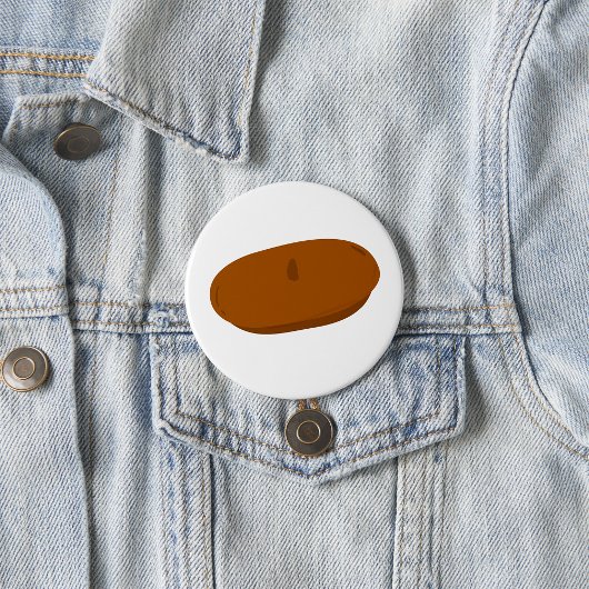 Minimalistisch bruin baret Frans Pet Ronde Button 7,6 Cm