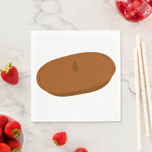 Minimalistisch bruin baret Frans Pet Servet