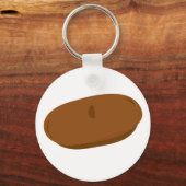 Minimalistisch bruin baret Frans Pet Sleutelhanger (Voorkant)