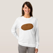 Minimalistisch bruin baret Frans Pet T-shirt (Voorkant volledig)