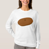Minimalistisch bruin baret Frans Pet T-shirt (Voorkant)
